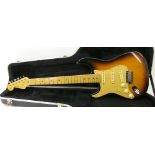 1995 Fender Stratocaster left handed electric guitar, made in USA, ser. no. N5xxxx5, sunburst finish
