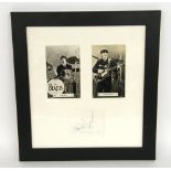 Autographs of George Harrison and Ringo Starr taken from an album of early to mid '60s musical and