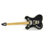 Black Carbon Guitars Prodigy left-handed electric guitar, made in England, royal blue burst