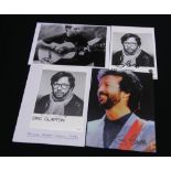 Four autographed Eric Clapton photographs *One autograph obtained at a Royal Albert Hall performance