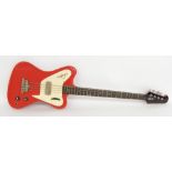 2010 NS Custom Guitars Noisybird '67 Thunderbird replica bass guitar, made in England, red flake