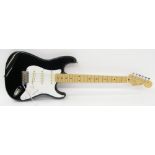 Early 1990s Squire by Fender Silver Series Stratocaster electric guitar, made in Japan, ser. no.