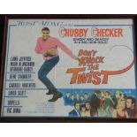 Chubby Checker 'Don't Knock The Twist' promotional poster, framed, 27.5" wide x 21.5" high overall