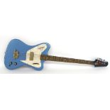 2008 NS Custom Guitars Noisybird '67 Thunderbird replica bass guitar, made in England, Pelham blue