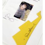 Steve Howe - signed Les Paul pickguard, with letter concerning provenance *On 9th January 1996,