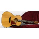 Kevin J. Parsons acoustic guitar, made in Newcastle Upon Tyne, no. 60/99, natural finish, Hiscox