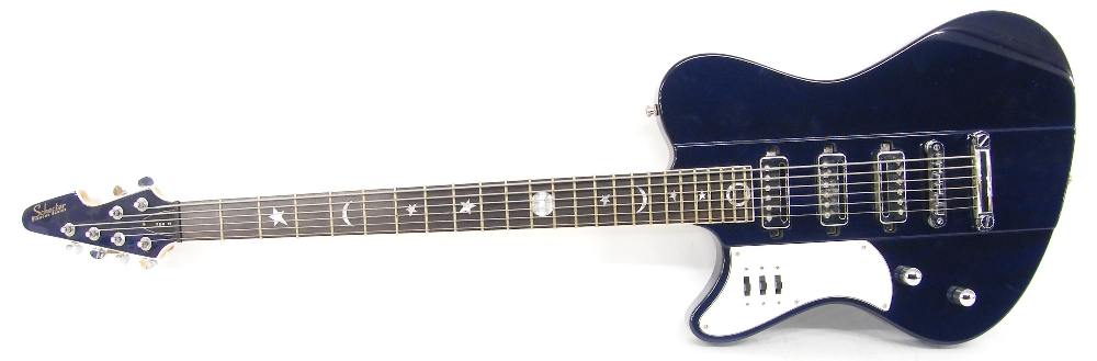 Perry Bamonte - 2003 Schecter Diamond Series 'TED VI' Hellcat left-handed electric guitar, blue