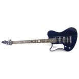 Perry Bamonte - 2003 Schecter Diamond Series 'TED VI' Hellcat left-handed electric guitar, blue