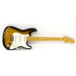 Fender '57 Vintage Reissue electric guitar, made in USA, ser. no. V0xxxx7, two-tone sunburst