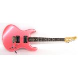 Robin Ranger Series Raider electric guitar, made in Japan, metallic pink finish, replaced pickups,