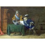 Attributed to Charles Cattermole (1832-1900) - Cavalier and a soldier examining a document box in an