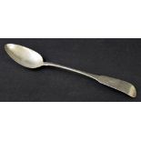 Irish fiddle pattern silver serving spoon, Dublin 1812, maker Carden Terry & Jane Williams, 11.5"