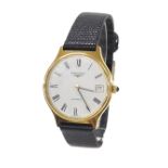 Longines automatic gold plated gentleman's wristwatch, ref. 4201 3 994, the white dial with Roman