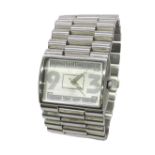 Police Belmont rectangular stainless steel lady's bracelet watch, ref. 11185M, quartz, 33mm x