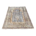 Antique silk rug, 67" x 47" approx