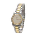 Ebel 1911 two-tone lady's bracelet watch with 18k bezel and diamond dial, ref. 188901, no. 72634231,