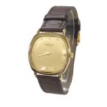 Raymond Weil gold plated gentleman's wristwatch, ref. 7942, champagne dial, signed 17 jewel