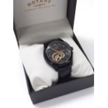 Rotary Jura black PVD automatic gentleman's wristwatch, ref. R.1002.21, no. 4313, black half