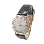 Tissot Visodate 9ct automatic gentleman's wristwatch, silvered dial with date aperture and sweep