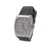 Omega De Ville Quartz stainless steel gentleman's wristwatch, ref. 192.0036, circa 1977, silvered
