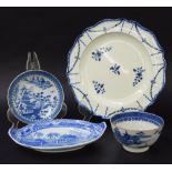 Spode 19th century blue and white transfer printed Indian 'Sporting Series' oval twin handled