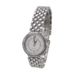 Omega De Ville stainless steel lady's bracelet watch, no. 57232537, silvered dial with quarter Roman