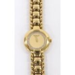 Raymond Weil Geneve 18k gold plated lady's bracelet watch, ref. 5839, champagne and diamond set