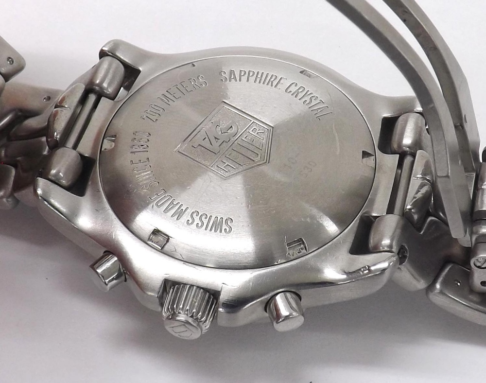 Tag Heuer Link 200m chronograph stainless steel gentleman's bracelet watch, ref. CT1110-0, no. - Image 2 of 2