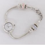 Accurist Charmed stainless steel lady's bracelet watch, ref. LB1411JD, mother of pearl dial,