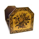 Tunbridge Ware - fine quality rosewood book slide decorated with flowers and the 'Thomas Barton