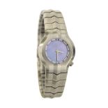 Tag Heuer Alter Ego stainless steel lady's bracelet watch, ref. WP1410, no. TR4298, blue mother of