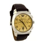 Emporio Armani Classic chronograph stainless steel gentleman's wristwatch, ref. AR-0348, no. 251109,
