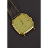 Longines octagonal cased automatic gold plated and stainless steel gentleman's wristwatch, ref. 6300