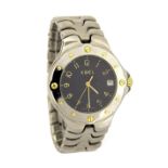 Ebel Sport Wave stainless steel gentleman's bracelet watch, ref. E6187631, no. 93901592, black