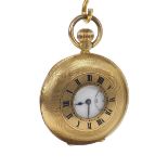 West End Watch Co. Imperator 18k lever half hunter pocket watch, signed gilt frosted Swiss movement,