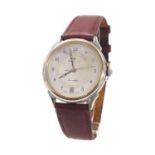 Maurice Lacroix automatic stainless steel gentleman's wristwatch, ref. 1072, no. 68639, leather