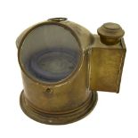 Ship's bulkhead compass, numbered B4/5715L/46 to dial, in metal case with viewing window and oil