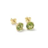 Pair of peridot stud earrings