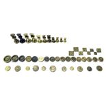 Collection of assorted small weights, including; quarter ounce brass bell weights, half ounce bell