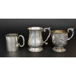 Silver baluster christening tankard with personal inscription, Chester 1911, maker Stokes &