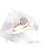 18ct solitaire diamond ring, round brilliant-cut, estimated 1.13ct approx, clarity SI1/2, colour I-