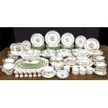 Extensive Copeland Spode 'Chinese Rose' pattern dinner service, comprising lidded tureens, graduated