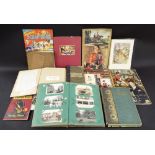 Small collection of albums containing postcards, greeting cards and handwritten letters; together