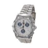 Tag Heuer 2000 Series Professional 200m chronograph stainless steel gentleman's bracelet watch, ref.
