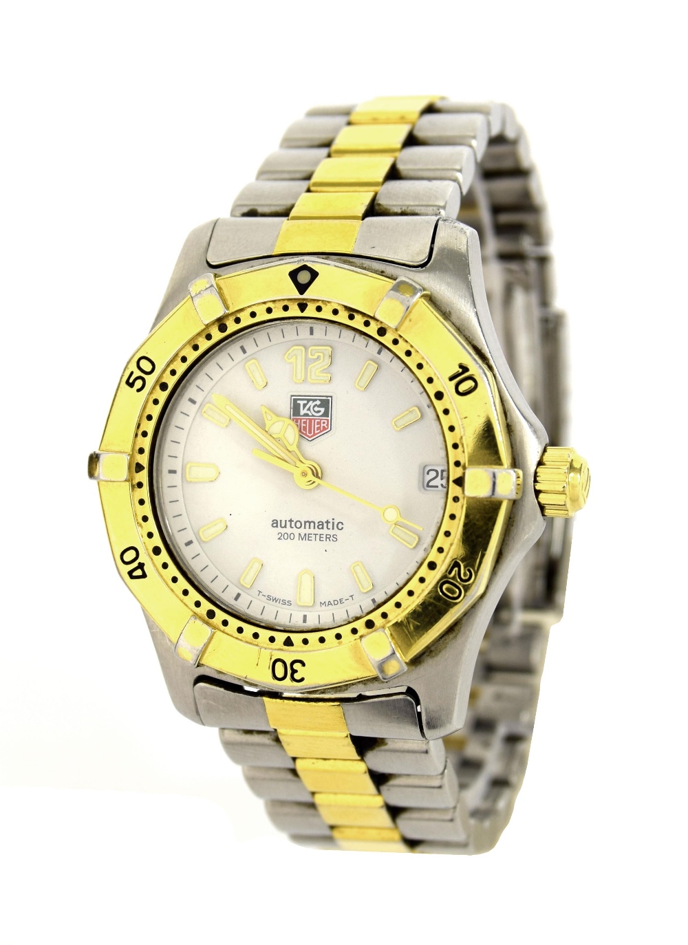 Tag Heuer 2000 Series automatic 200m mid-size two-tone gentleman's bracelet watch, ref. WK2220,