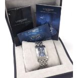 Longines Dolce Vita rectangular stainless steel gentleman's bracelet watch, ref. L5 655 4, no.