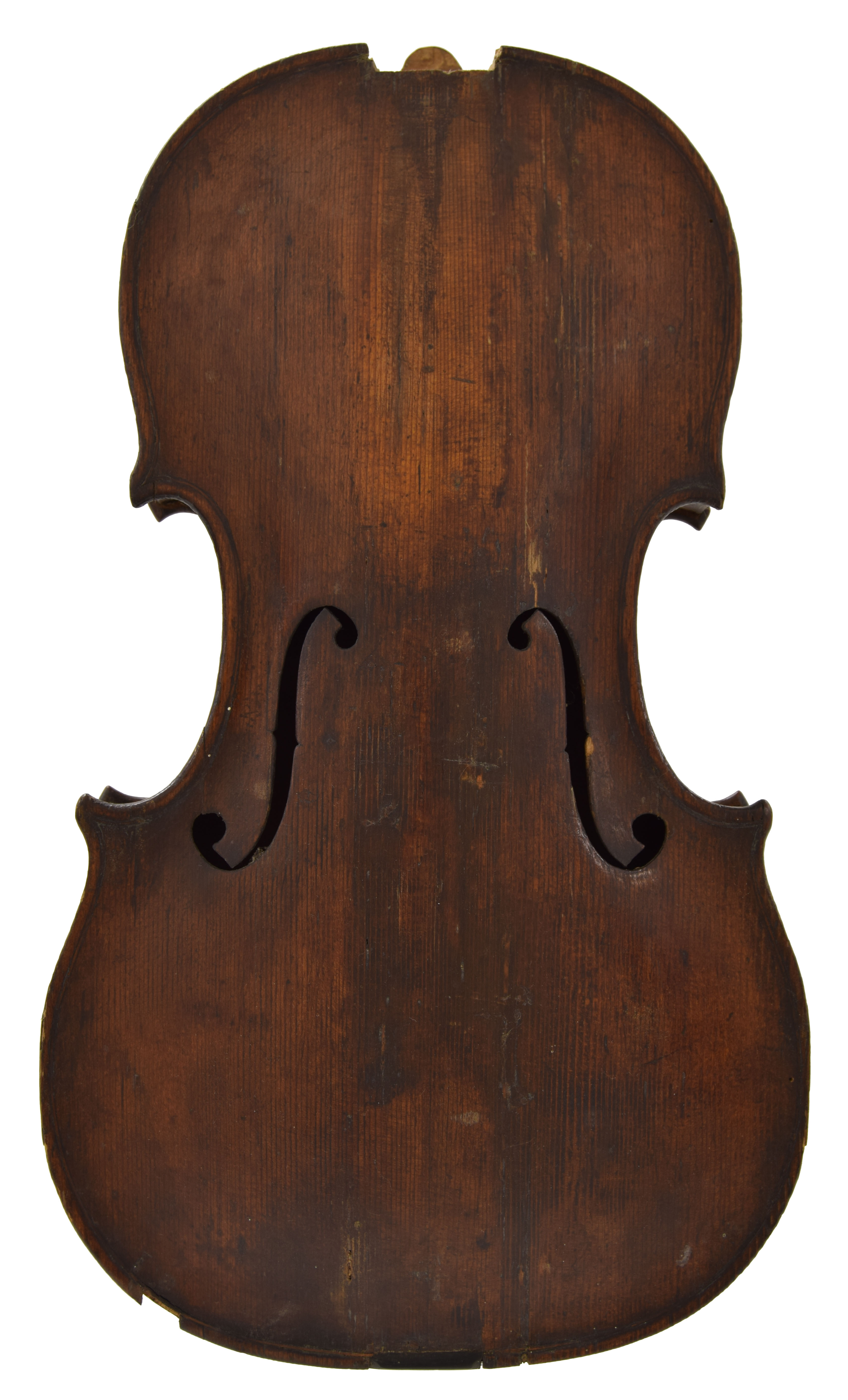 French violin by and branded Chappuy á Paris below the button, with associated neck and scroll, 14 - Image 2 of 4