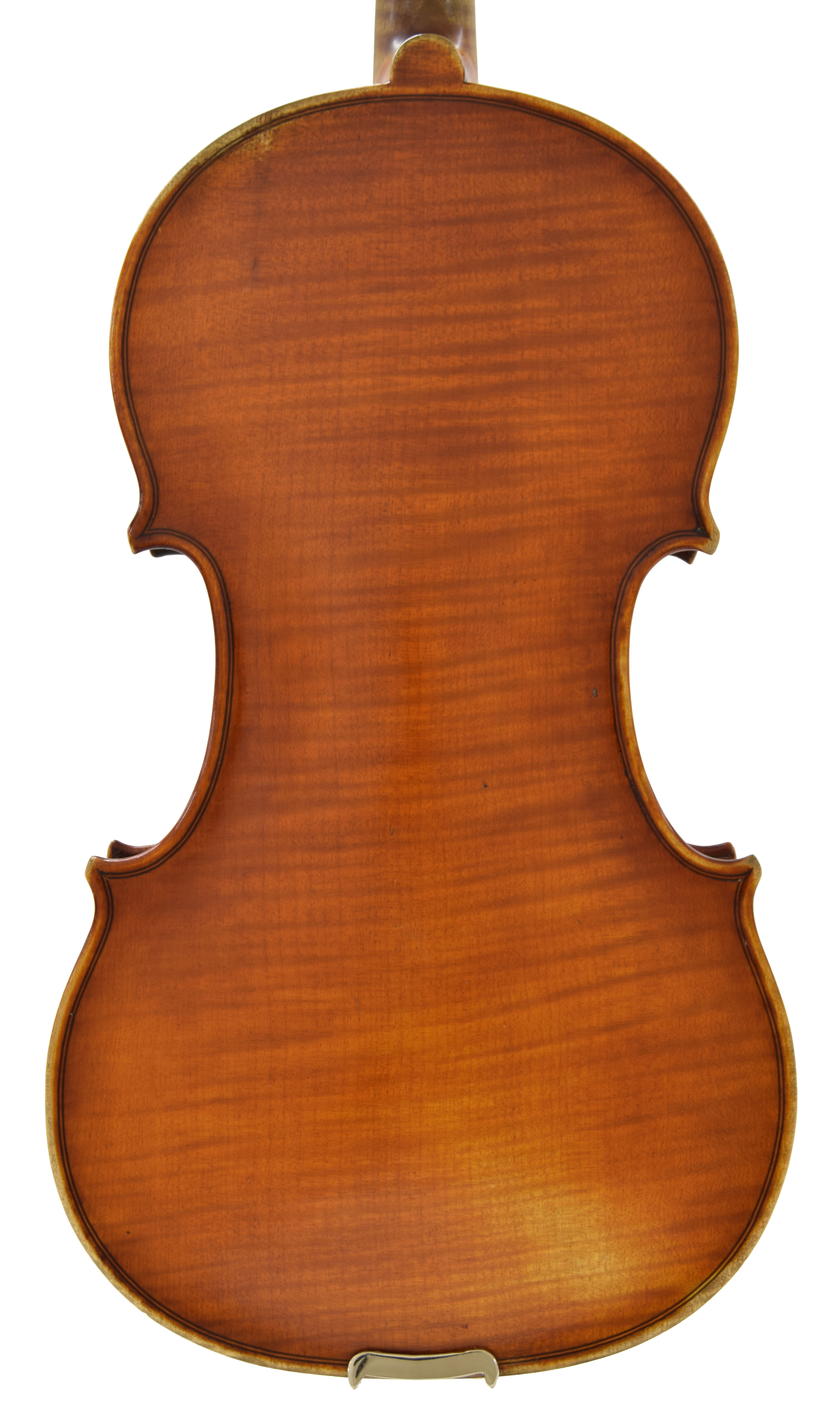 Violin by and labelled Louis Frank Milton, Bedford, England, no. 16, 1923, the one piece back of - Image 2 of 3