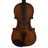 Late 19th century violin labelled Enrico Ceruti..., 14 1/8", 35.90cm