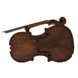 French violin by and branded Chappuy á Paris below the button, with associated neck and scroll, 14